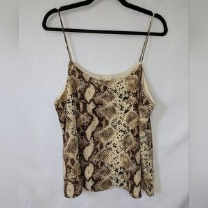 Altar'd State Women's Snakeskin Flowy Tank Top, size L